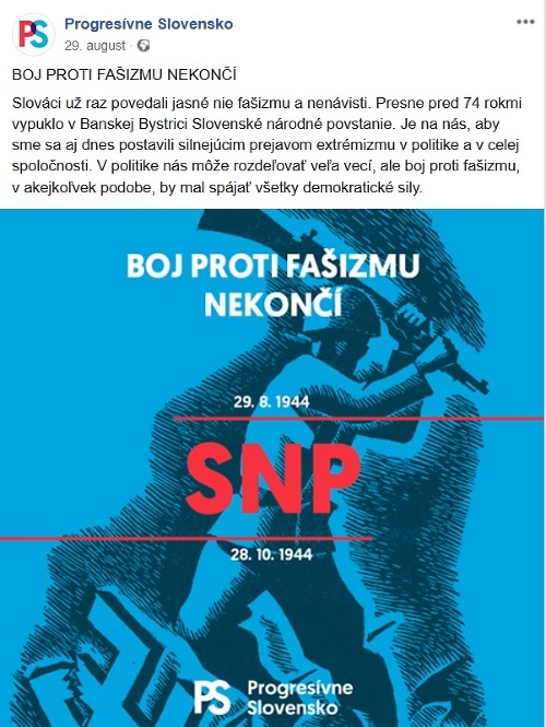 Hodnoty Progresívneho Slovenska sú diametrálne odlišné
