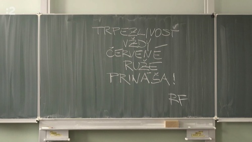 Fico mal napísať na tabuľu 5 vecí, ktoré sa naučil v škole. Napísal päť slov, ktorými sa riadil a bude riadiť. 