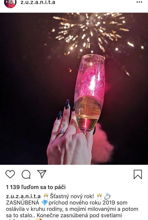 Zuzanita sa s rokom 2018 rozlúčila mimoriadne romanticky. Partner ju požiadal o ruku. 