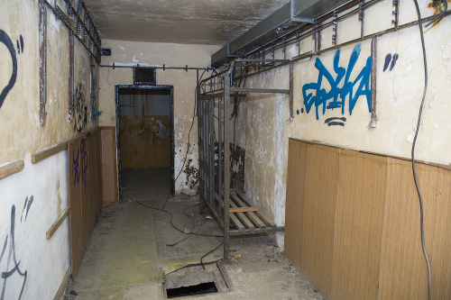 Interiér bunkru v bývalej raketovej základni na Devínskej Kobyle