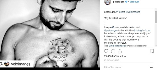 Peter Sagan má takéto tetovanie, ktoré je späté s narodením syna Marlona. 