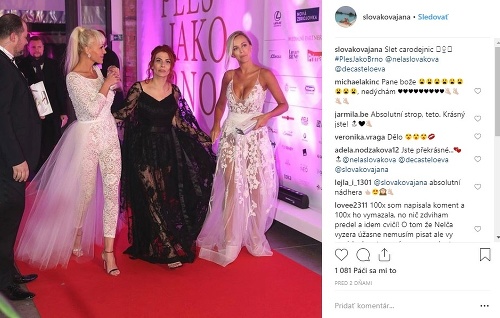 Nela Slováková zavítala na ples s moderátorkou Evou Decstelo a mamou Janou. 