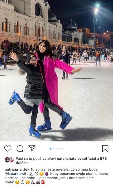 Začiatkom februára sa jej vypomstilo korčuľovanie s dcérou.