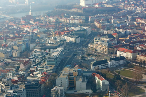 Letecké zábery z Bratislavy.