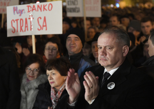 Košického protestu sa zúčastnil aj bývalý prezident Andrej Kiska