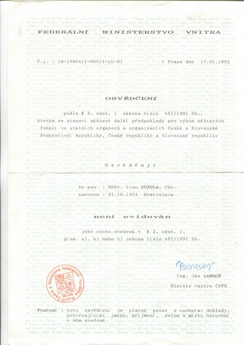 Zuzula nebol agent ŠTB ani člen Komunistickej strany