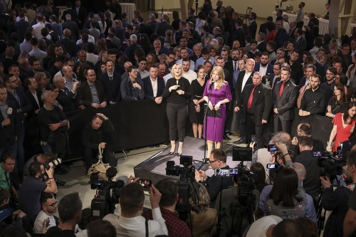 Zuzana Čaputová počas volebnej noci v druhom kole prezidentských volieb