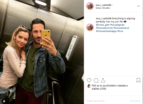 Ešte koncom apríla si Eva Varholíková a Matej takto vyznávali lásku prostredníctvom Instagramu. 