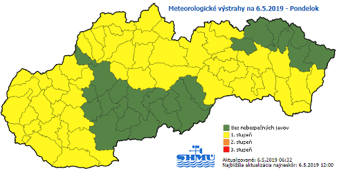 Slovensko potrápi zlé počasie: