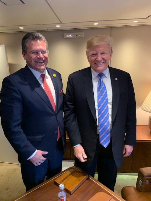 Maroš Šefčovič s Donaldom Trumpom.