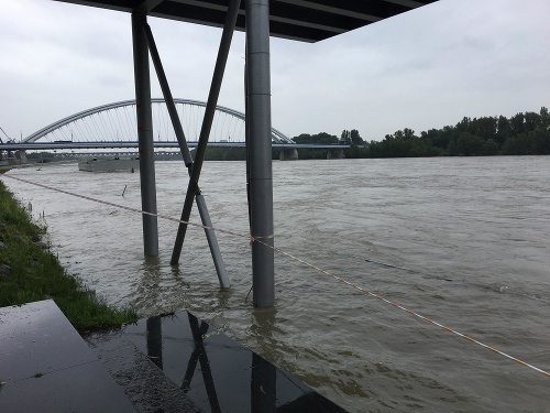 Zvýšená hladina rieky Dunaj