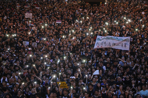 FOTO Protest v Hongkongu