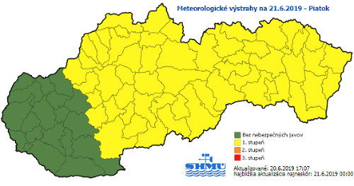 Slovensko trápia búrky, v