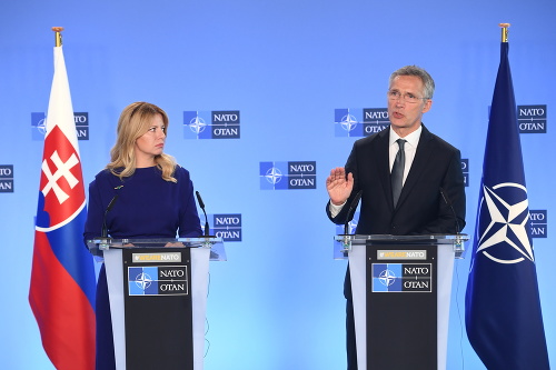 Zuzana Čaputová a generálny tajomník NATO Jens Stoltenberg