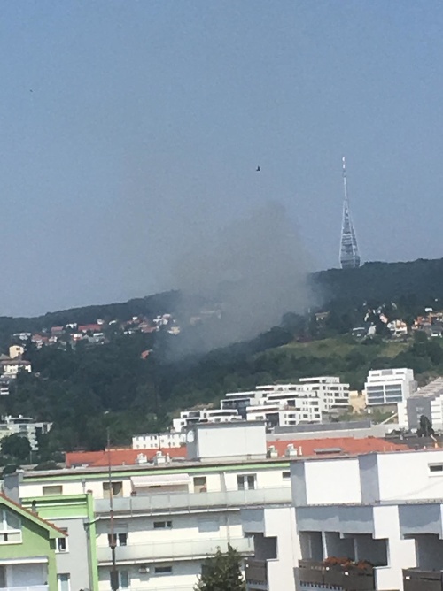 Požiar v Bratislave.