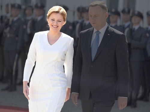 Čaputová s poľským prezidentom Andrzejom Dudom 15. júla