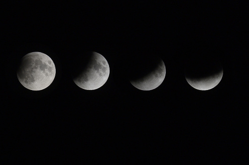 Čiastočné zatmenie Mesiaca v Pezinku.