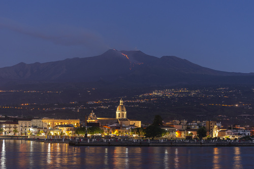 Sopka Etna na Sicílii