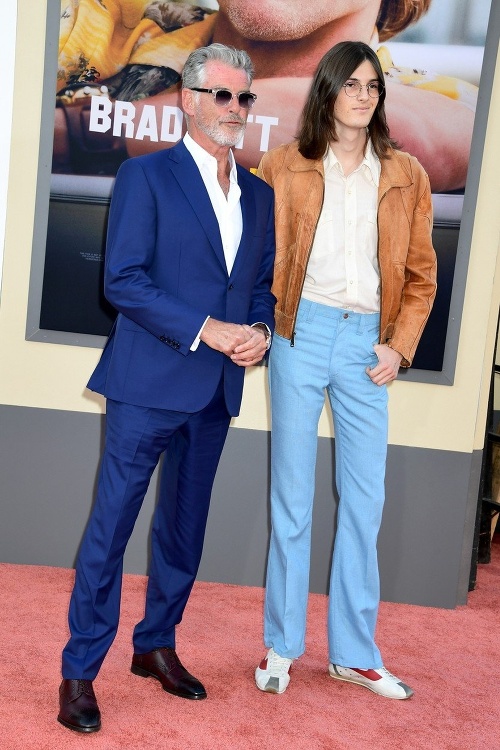 Pierce Brosnan so svojím synom Dylanom na premiére filmu Once Upon a Time in Hollywood. 