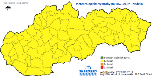 Intenzívne búrky na Slovensku:
