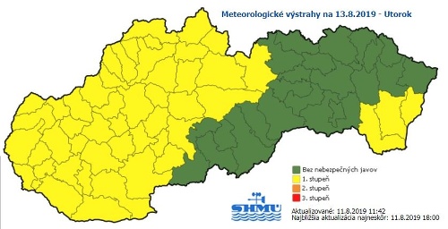 Počasie bude ako na