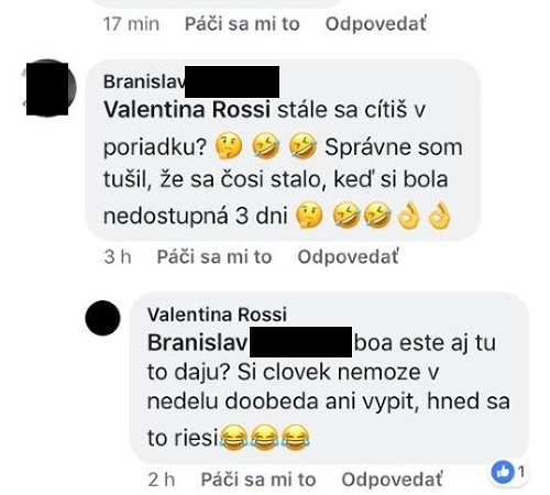 Takto vzniknutú situáciu na Facebooku okomentovala Viera. 