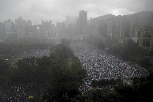 FOTO Demonštrácie v Hongkongu:
