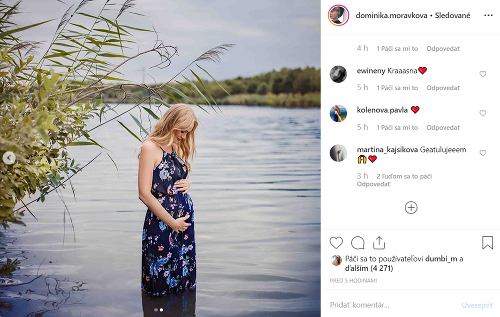 Dominika Morávková je opäť tehotná.