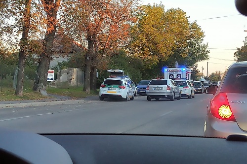 Policajná akcia v Rusovciach.