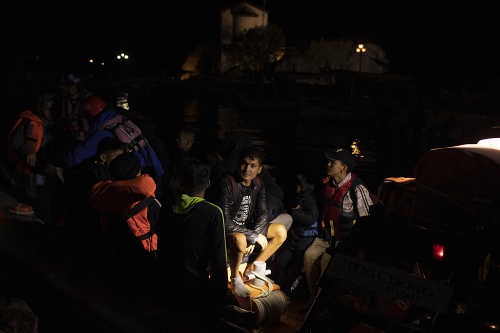 Zachránení migranti v Grécku