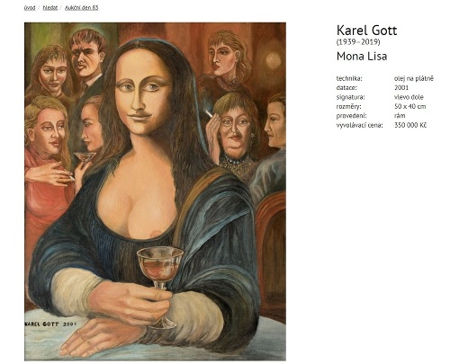 Mona Lisa patrila ku Gottovým najobľúbenejším obrazom. Nikdy ho nechcel predať. 