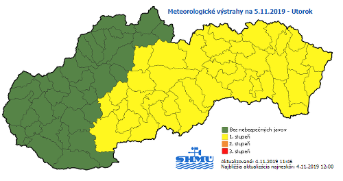 Slovensko čaká nepríjemné daždivé