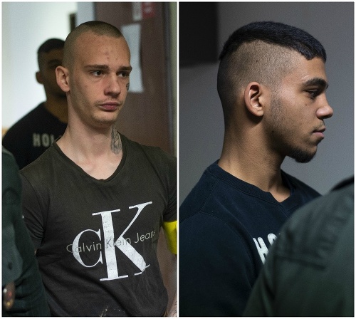 Ondrej (vľavo) a Stanislav mali 22. mája napadnúť v bratislavskej MHD manželský pár.