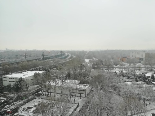 Sneh v bratislavskej Petržalke.