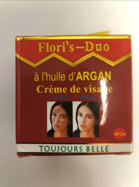 Creme de visage a l'huille d'Argan značky Flori's – Duo, čiarový kód 7785693257780