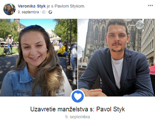 Veronika a Pavol Stykovci si povedali áno 9. septembra 2019.