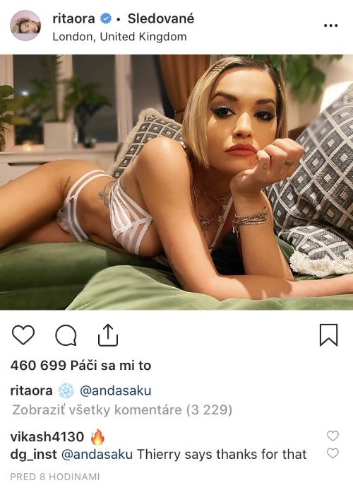 Rita Ora zverejnila takúto provokatívnu fotku. 
