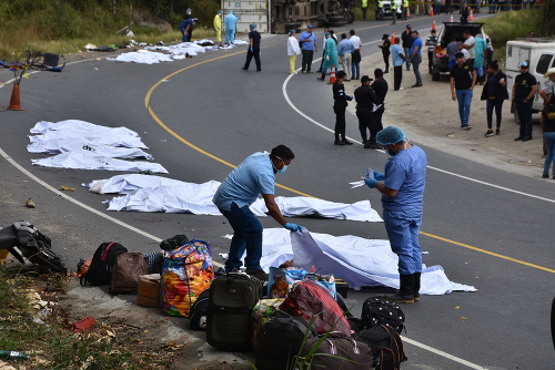 Havária autobusu v Guatemale
