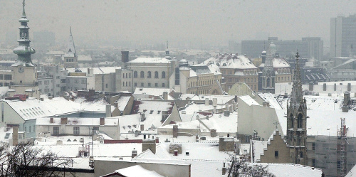 Zimná Bratislava, 16. december 2002.