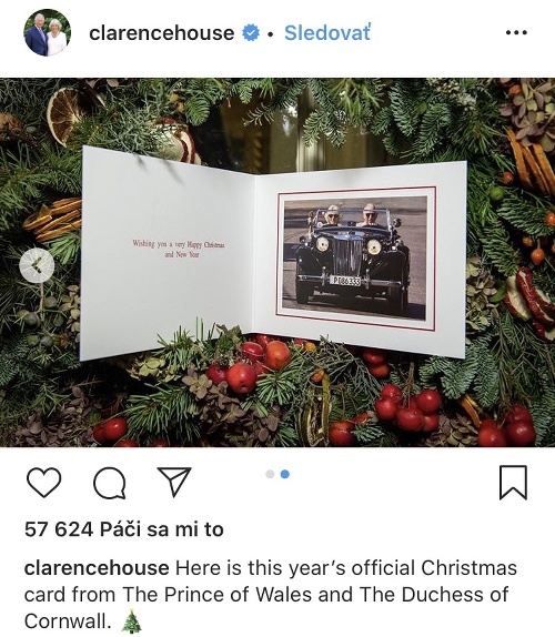 Princ Charles s Camillou vianočným pozdravom príjemne prekvapili. Jeho súčasťou je fotografia, ktorá ich zachytáva pri jazde na veteráne.