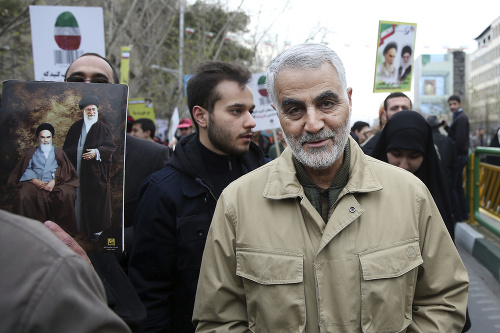 Na archívnej snímke z 11. februára 2016 iránsky generálmajor Kásem Solejmání.