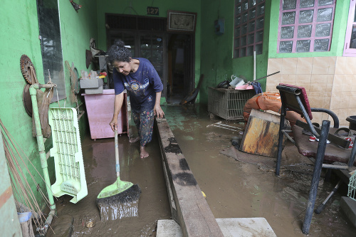 Záplavy v Jakarte.