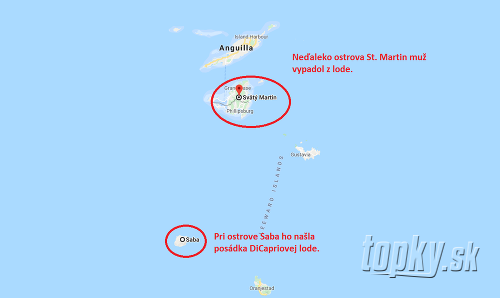 Vzdialenosť medzi ostrovmi, pri ktorých Victor vypadol a bol nájdený je niečo vyše 49 kilometrov, čo predstavuje viac ako 29 námorných míľ.