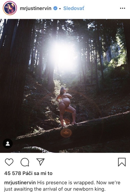 Zaujímavým záberom sa na instagrame poochválil aj modekin manžel. 