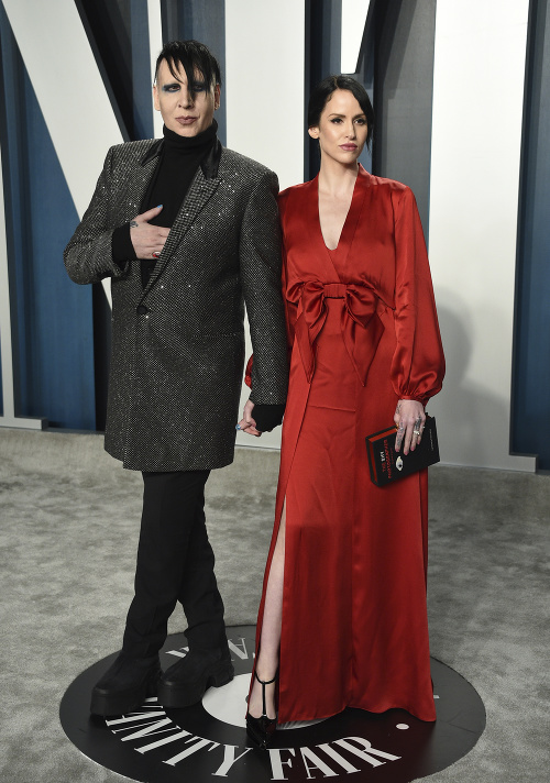 Marilyn Manson so svojou manželkou Lindsay Usich.