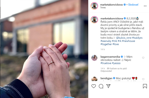 O svoje šťastie sa snúbenci podelili na Instagrame, kde zverejnili takúto fotografiu. 