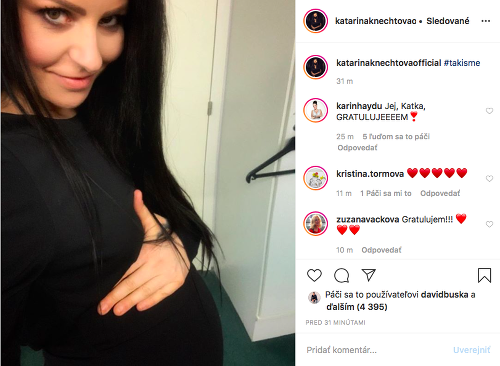 Katka Knechtová je tehotná. 