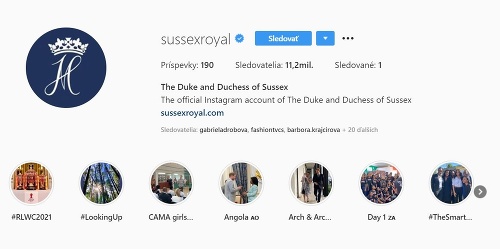 Harry a Meghan používajú značku Sussex Royal napríklad na Instagrame. 