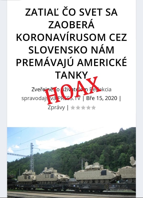 Hoaxov o koronavíruse neustále