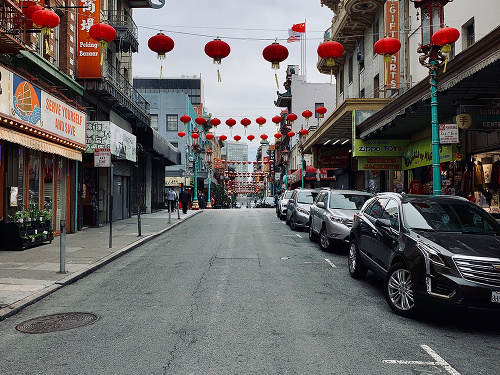 Pohľad do čínskej štvrte v San Franciscu